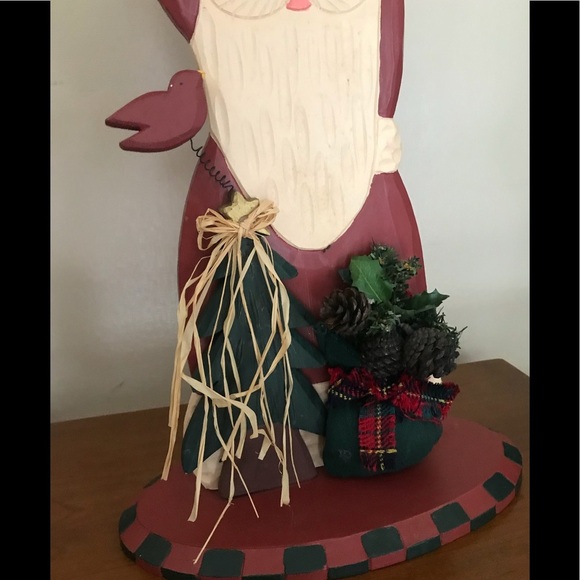 ❤️Rare Vintage Hand Painted Wooden Santa - Picture 6 of 8